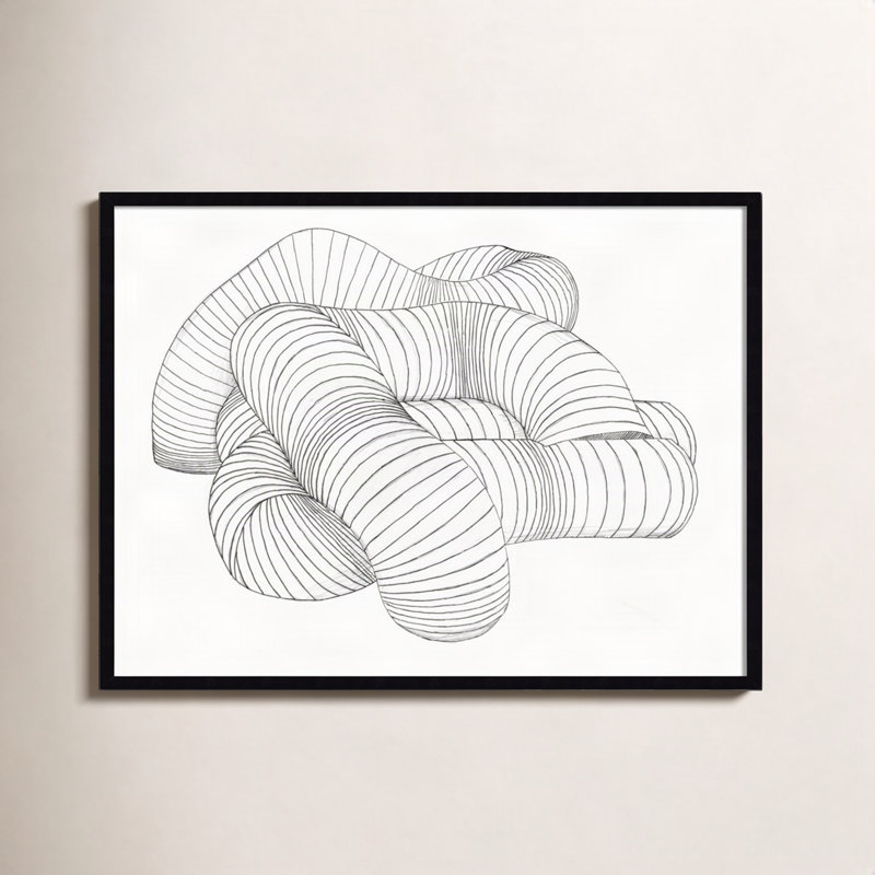 «Grudie Hydro Pipes» encadré sur papier par Alex Dunn, H 29 po x l 41 po x P 1 po, Noir