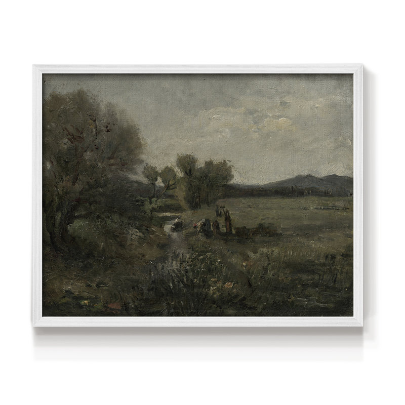 Paysages rétro-Cccxc-reproduction encadrée, H 11 po x l 14 po, Blanc
