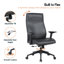 Fauteuil de bureau à haut dossier Maxwell