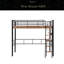 Lit mezzanine en métal avec bureau intégré, tablette de rangement et échelle-451445482