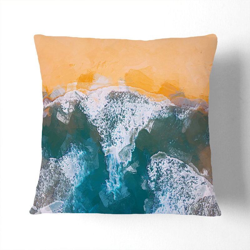 Abstract Square Cushion, Black, 55cm H x 55cm W x 20cm D