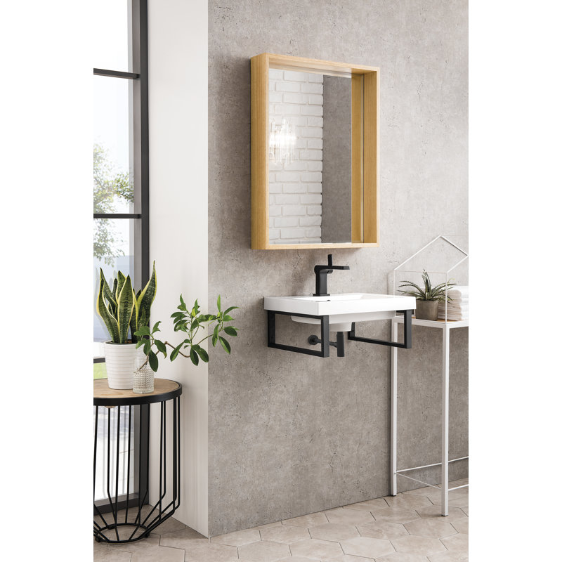 Meuble-lavabo simple l 20 po Boston, Noir mat