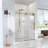 56"-60"W*72" H Frameless Single Sliding Shower Door – 5/16" (8Mm) Clear Tempered Glass, Bypass Design With Brushed Gold Finish-123210278