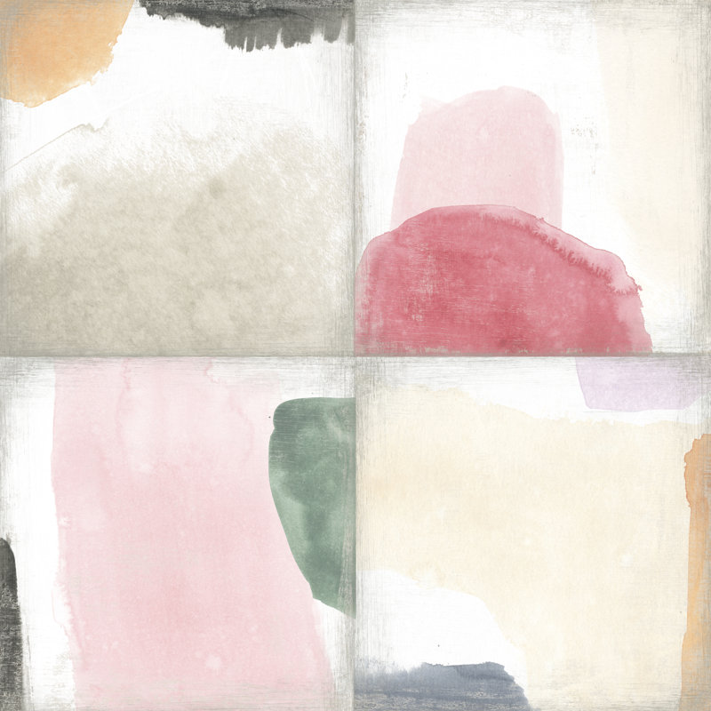 «Pastel Tile III», peinture sur toile tendue, H 12 po x l 12 po