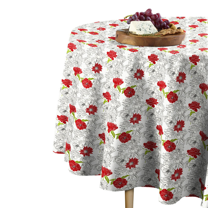 Kaiden Hand Drawn Pop Tablecloth, 84" L x 84" W