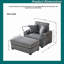 Méridienne surdimensionnée de 55 po avec repose-pieds et rangement, repose-pieds inclinable avec porte-gobelet, support pour téléphone et port de chargement USB-963998207
