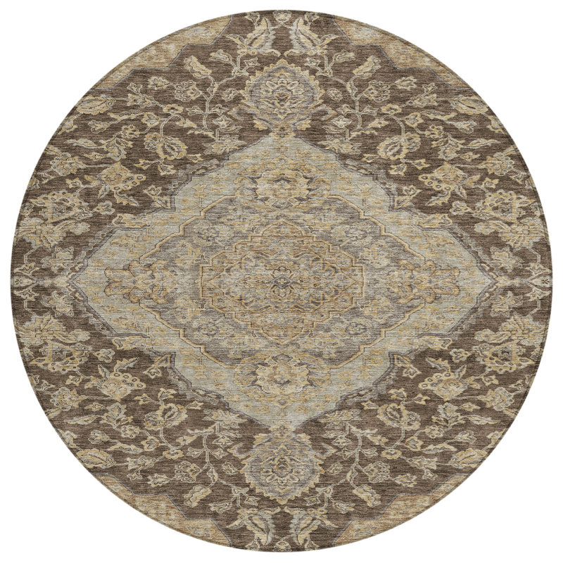 Tapis d'intérieur / extérieur brun Celia , 2 pi 6 po x 3 pi 10 po