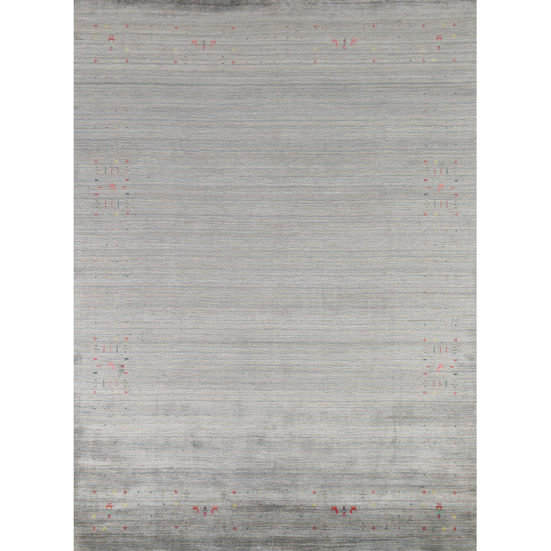 Tapis oriental rayé sur toute la surface Gabbeh 8 x 10