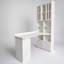 Bureau d'ordinateur de coin en L avec beaucoup de rangement, table de style moderne pour le bureau à domicile ou le bureau, conception 2 en 1, grand espace de travail, blanc