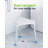 Space-Saving Triangular Shower Chair For Inside Shower, FSA/HSA Eligible 400 Lbs Adjustable Shower Stool For Elderly And Disabled, Non-Slip Bathtub Chair With Stable-Bracing, Tool-Free Assembly, White