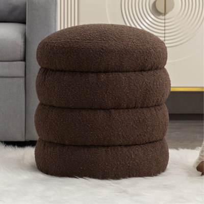 18.5'' Counter Footrest Stool,Boucle Ottoman