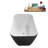 59" Streamline Soaking Freestanding Tub and Tray With Internal Drain-112235331