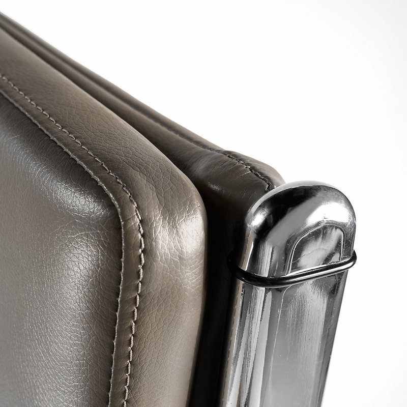 Bush Business Furniture Studio C High Back Leather Executive Office Chair, Washed Gray
