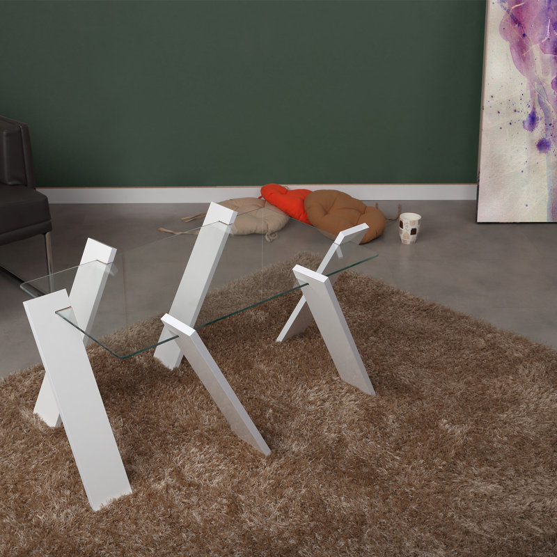 Thelonious Abstract Coffee Table, White
