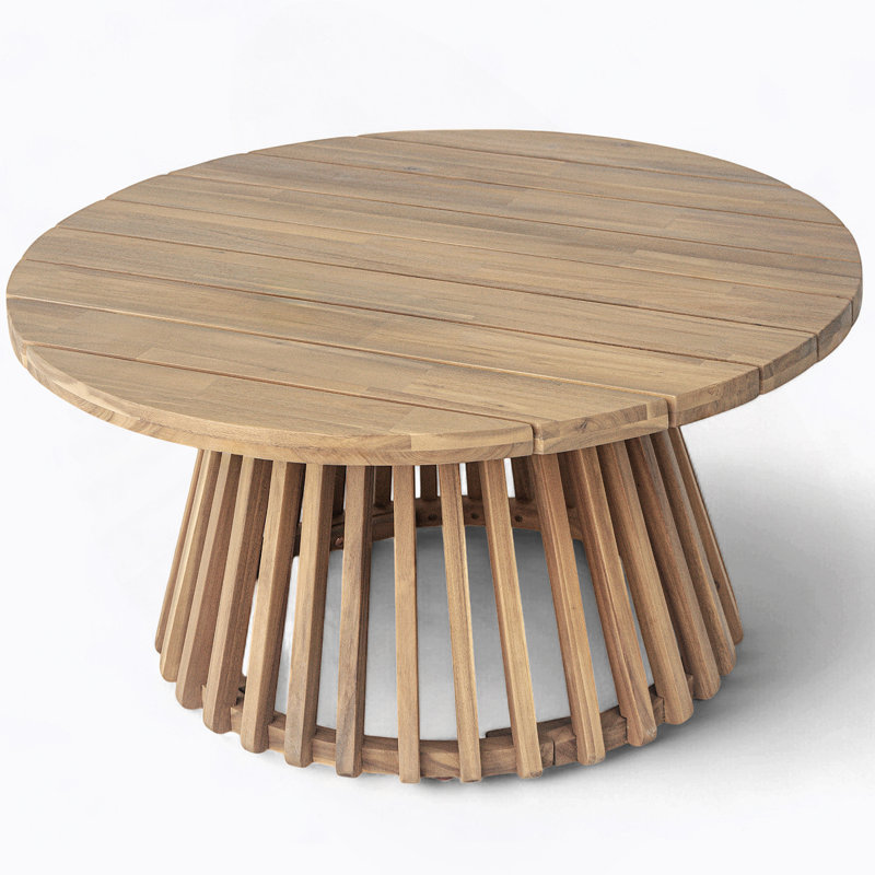 Table basse de patio en bois d'acacia