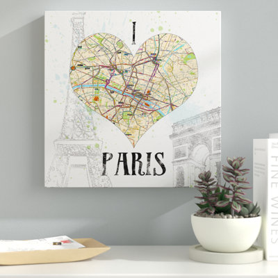" I Love Paris Map "