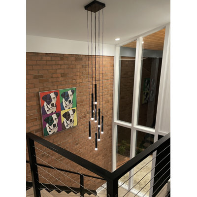 Harmony 9-Light Adjustable Modern Pendant w/ Integrated LED