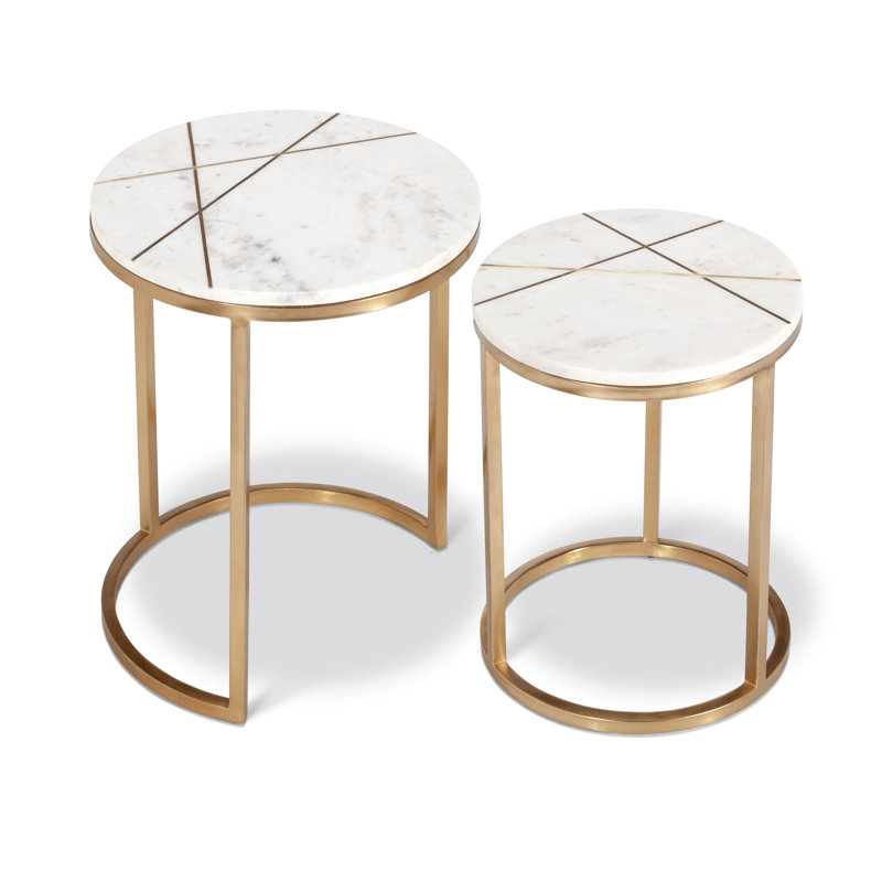 Tables gigognes en marbre Amold
