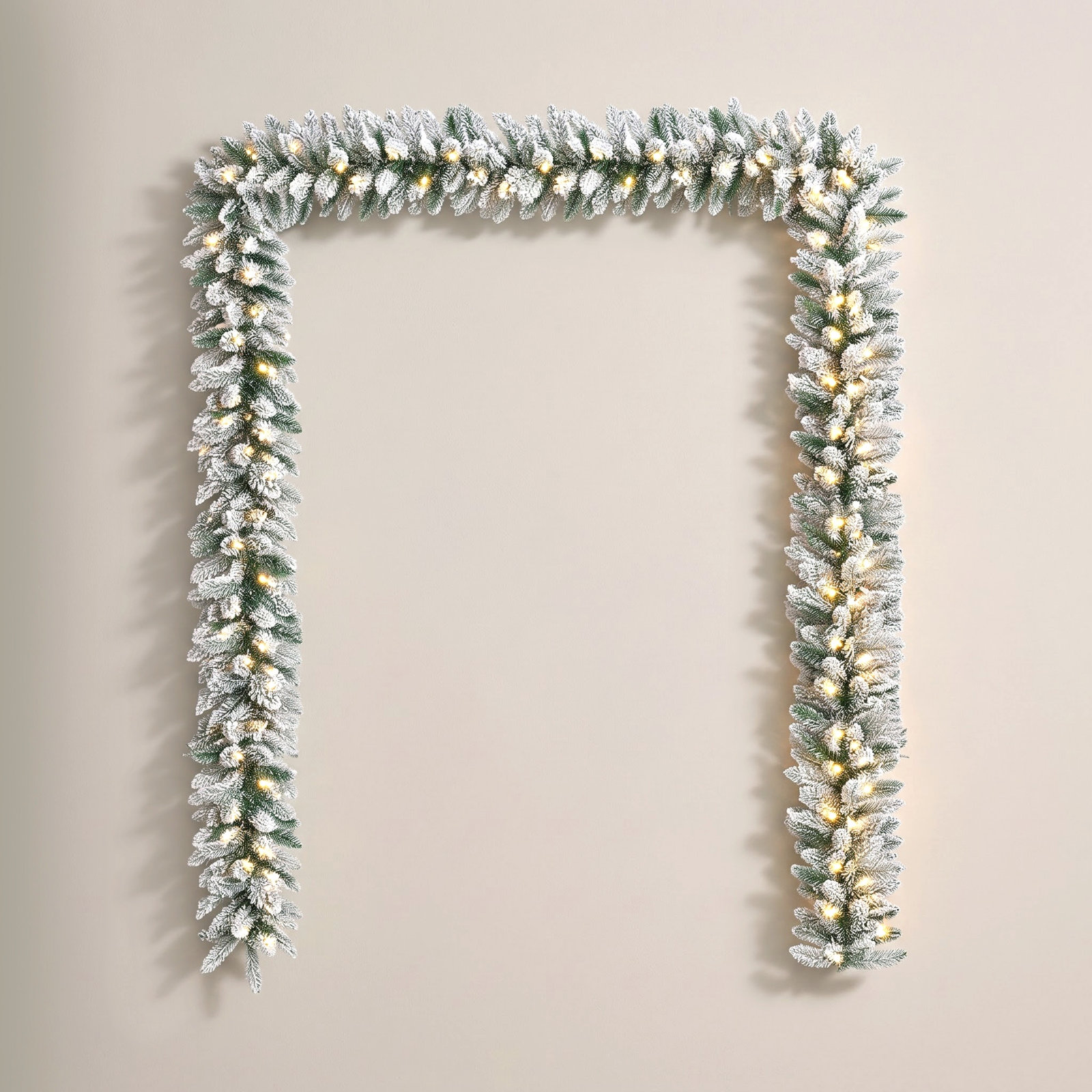 72" Frosted Pre-Lit Christmas Garland