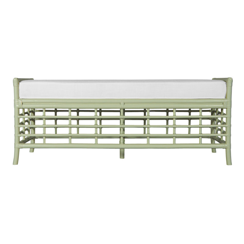 Luna Upholstered Bench, Celery Green