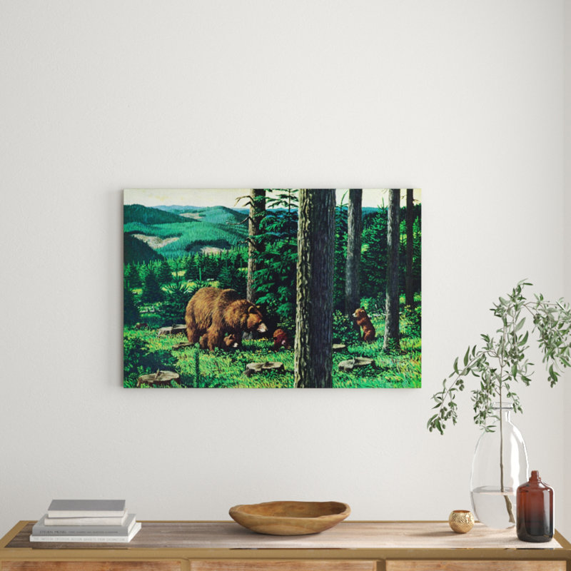 Mama And Cubs - Wrapped Canvas Print, 61cm H x 91cm W x 3.81cm D
