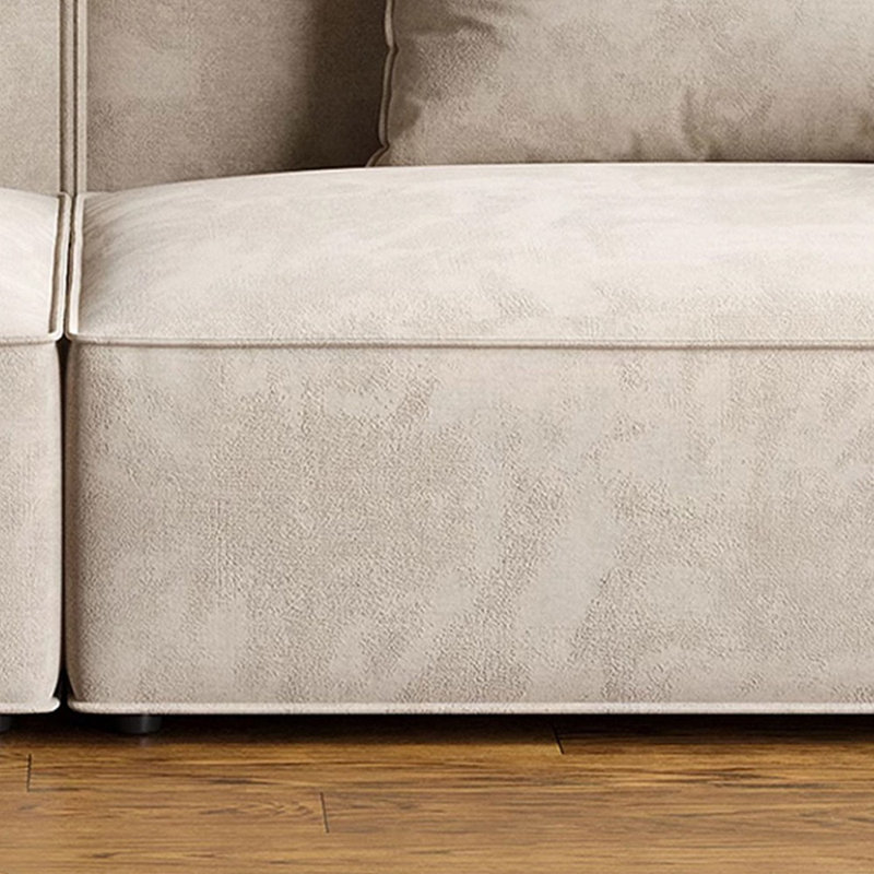 Coussin modulaire 100% polyester, H 28,35 po x l 102,36 po x P 39,37 po, 3, Beige