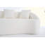 Canapé courbé sans os, canapé modulaire à compression, blanc haute densité, canapé-lit pour salon, salon, appartement, chenille