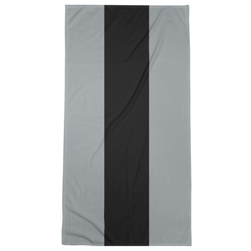 Cotton Blend Bath Towel, Sliver/Steel Black