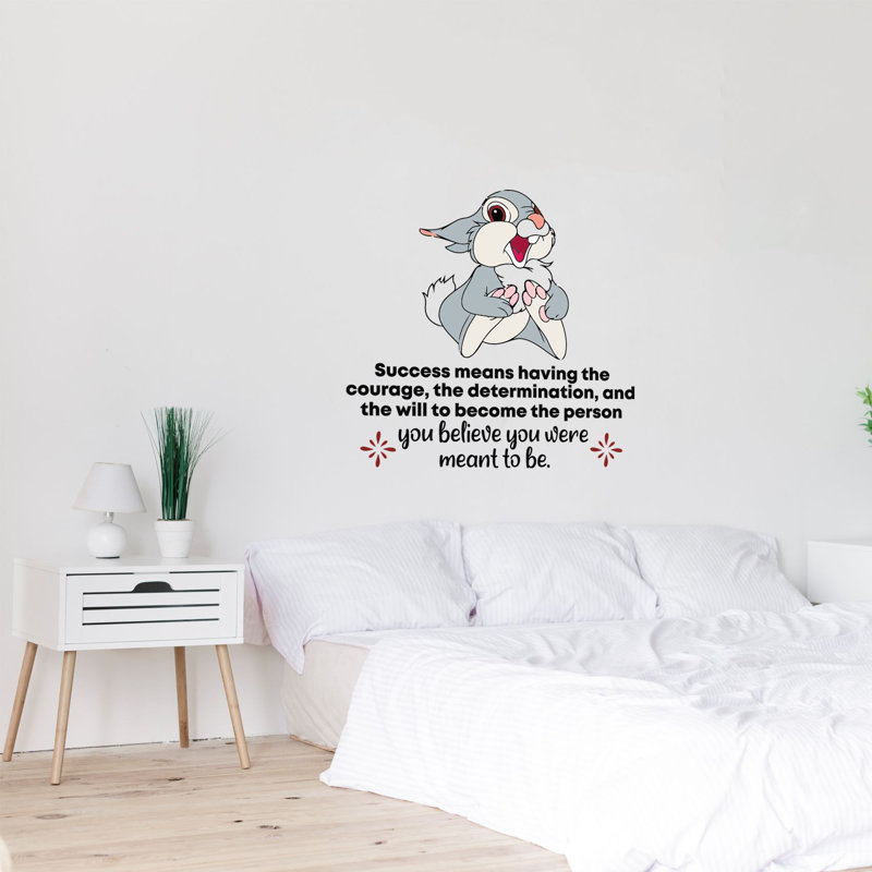 Décalcomanie murale en vinyle lapin, H 20 po x l 20 po
