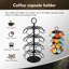 Porte-carrousel et organisateur K-Cup Pod pour 36 dosettes - 360 degrés, conception métallique moderne et amovible en noir pour les comptoirs de maison et de bureau