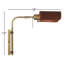 Applique murale réglable 1 lumière Meridian en laiton naturel