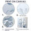 Minimalisme, tulipes bleues et blanches, coups de pinceau II - art mural traditionnel-1606886926-1606886932-1606886922