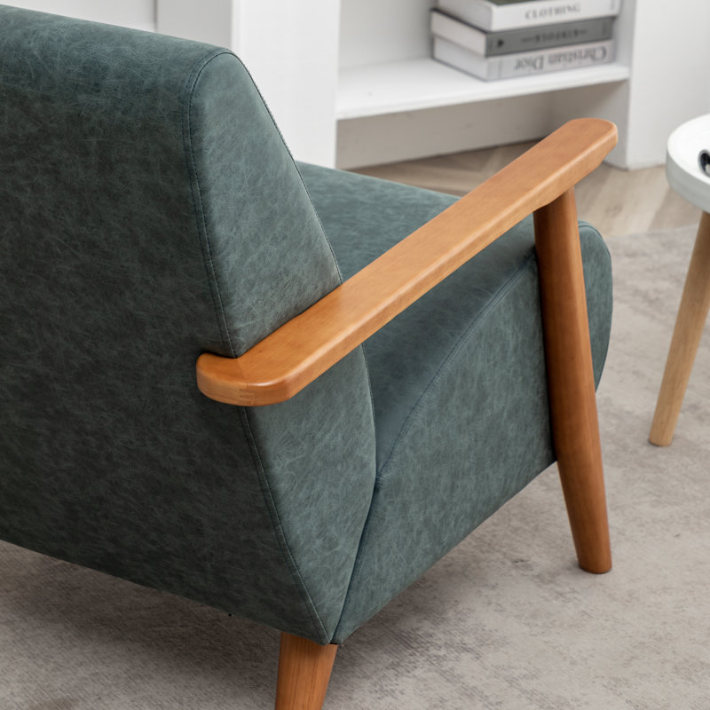 Ensemble de 2 fauteuils rembourrés Andablo, Polyester bleu