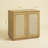 2 Door Storage Cabinet, Solid Wood Rattan Accent Cabinet, Modular Sideboard Cabinet, Expandable Storage System for Living Room & TV Stand, Easy Assembly, Sand-1122265558