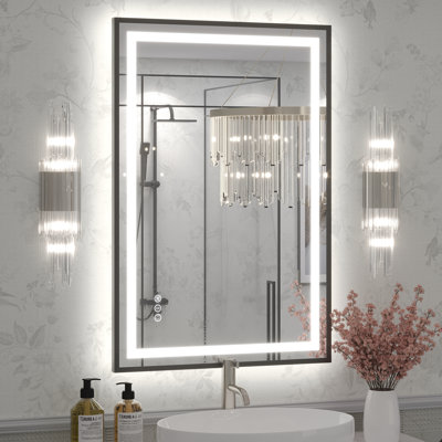 Molly Framelss or Framed LED Anti-Fog Tempered Glass Wall Bathroom Vanity Mirror - UL Certified