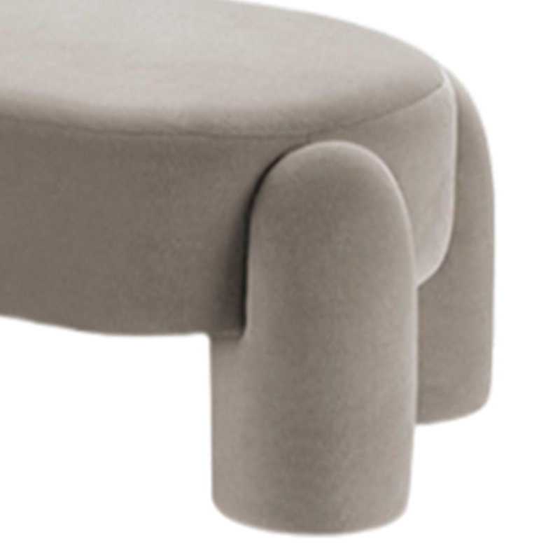 Repose-pieds minimaliste en tissu, Gris
