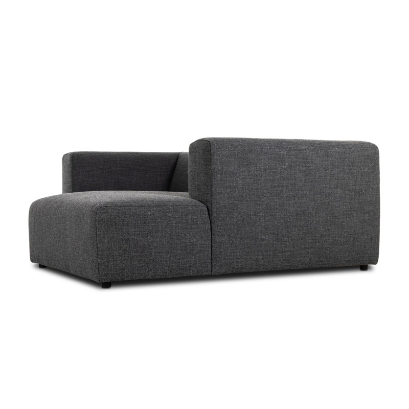 Lawndale 2PC Sectional LAFC-Fayette Cloud, Right Hand Facing, Saxon Charcoal Polyester Blend