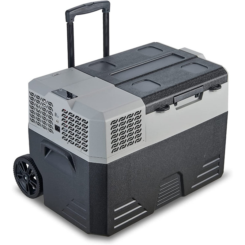 Gray Electric Portable Cooler with Wheels, 42 Quarts