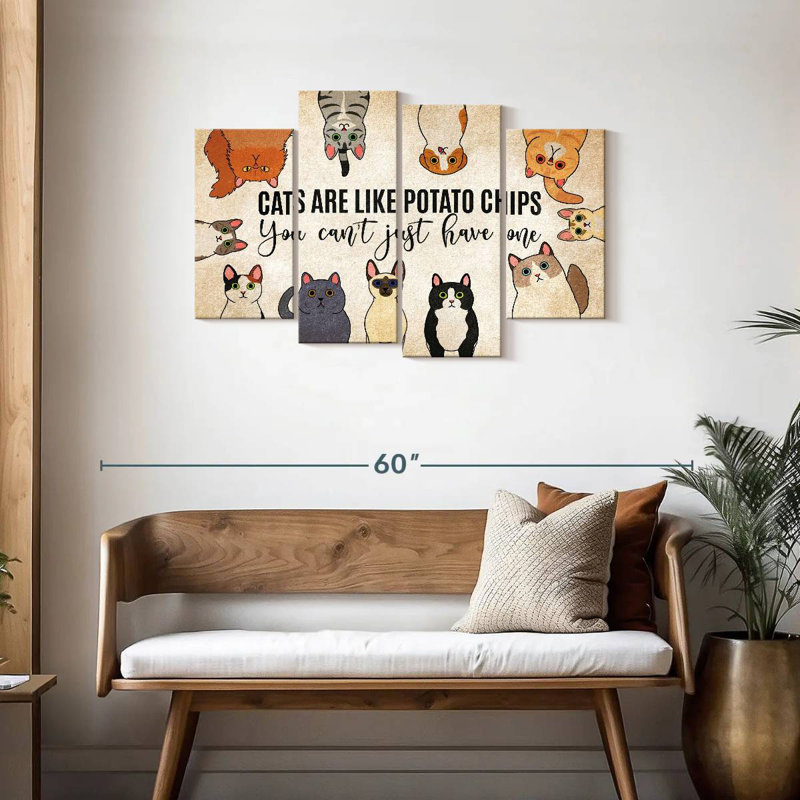 Brampt Cats Are Like Potato Chips, H 27 po x l 43 po