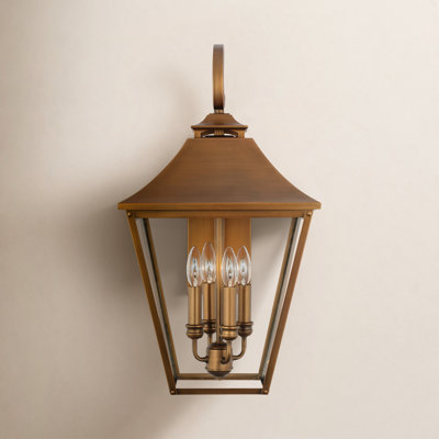 4 Light Empire Outdoor Stainless Steel Wall Light