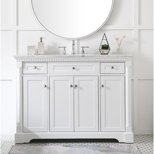Clarence 48'' Single Bathroom Vanity with Marble Top