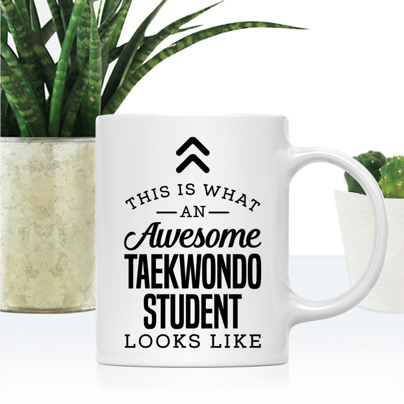 Tasse à thé en céramique, This Is What Awesome, Apparence d'étudiant taekwondo