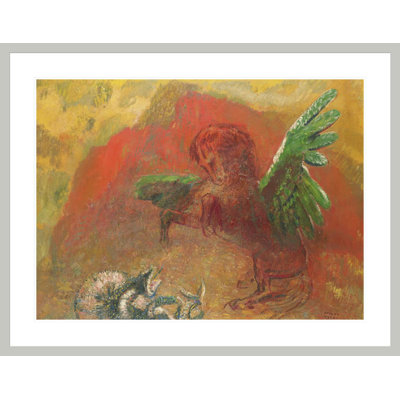 Pegasus Triumphant by Odilon Redon -Framed Giclee Print