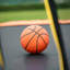 Trampoline 14FT thermolaqué avec gonfleur et échelle pour panier de basketball (enceinte de sécurité extérieure) orange