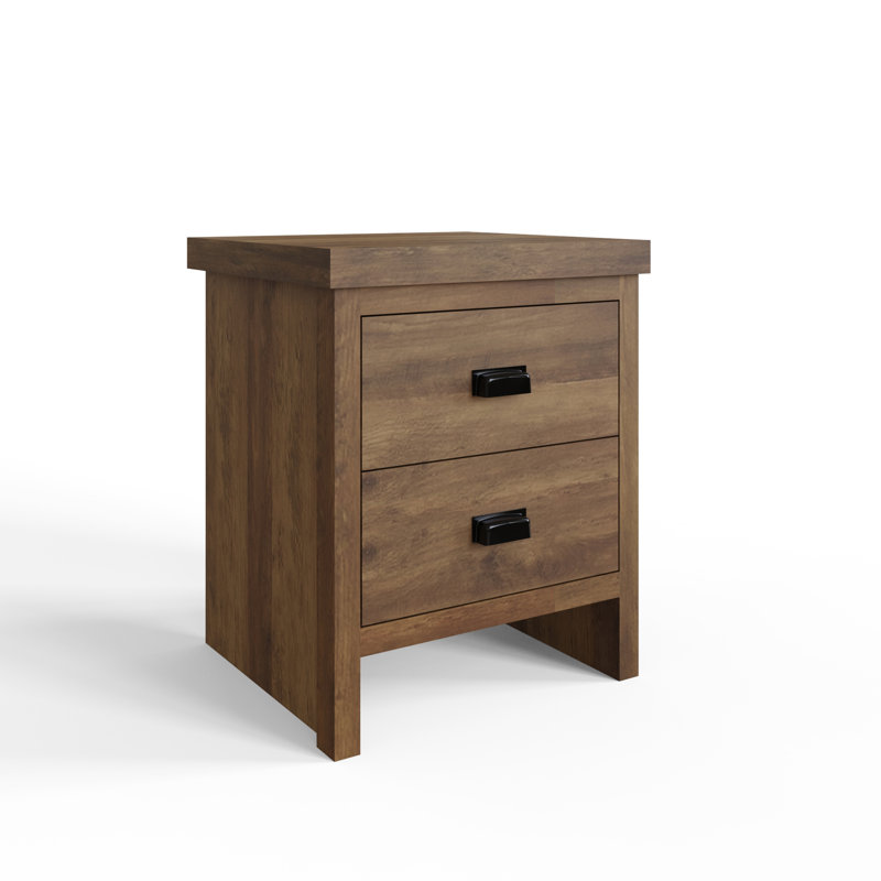 Almasi 43cm W Particle Board / Chipboard Bedside Table, Knotty Oak