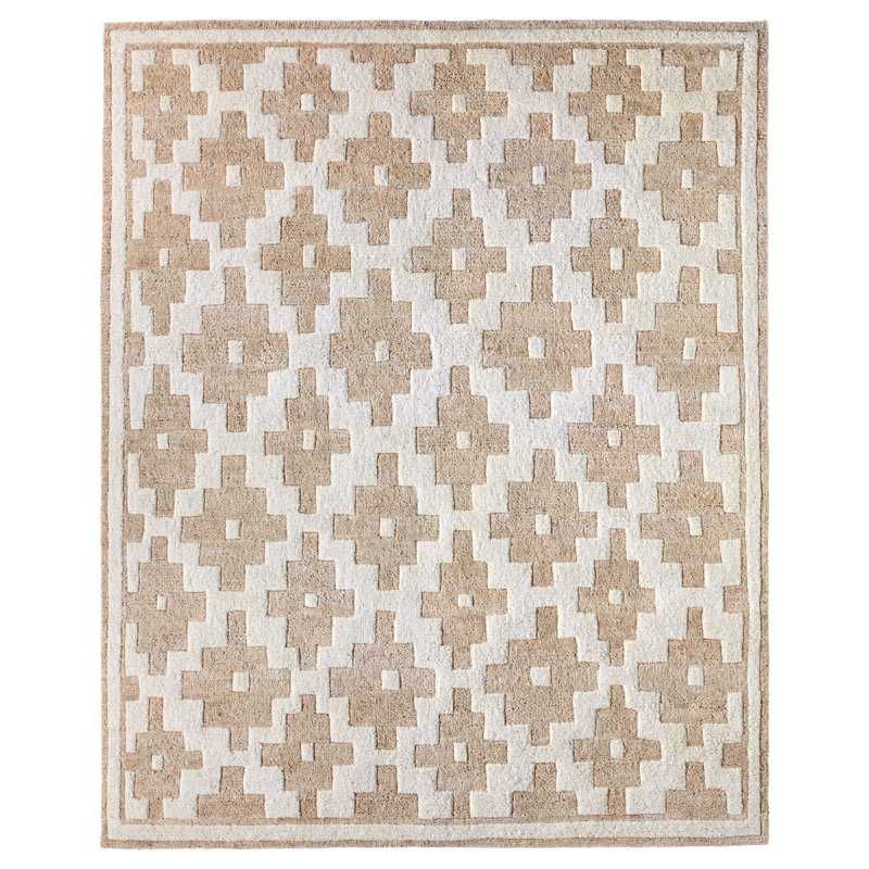 Jaipur Living Taroudant Handknotted Geometric Tan/Cream Area Rug (8'X10' Rectangle)