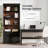 Bookcase With File Cabinet Drawers(Set Of 2)