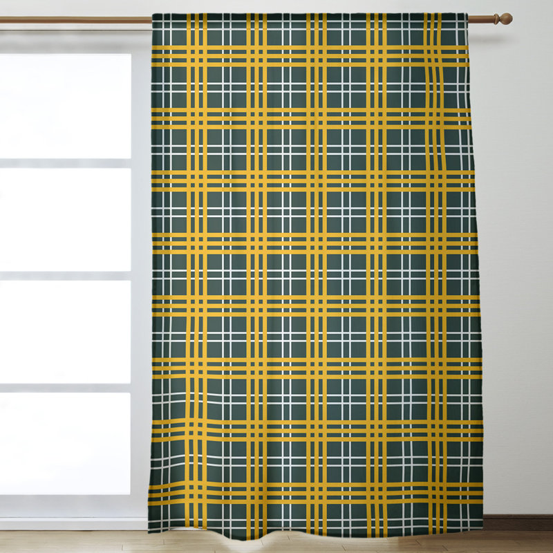 Sheer Curtain Single Panel, Tennessee Football Gold/White