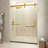 60'' W X 76'' H Single Sliding Frameless Shower Door With Soft-Closing Clear Glass-102079253