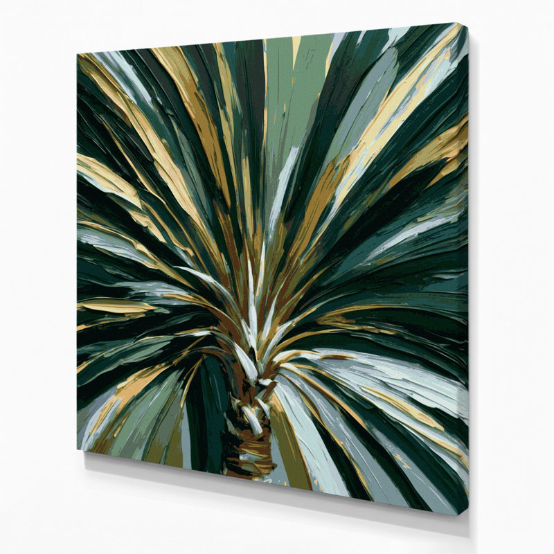 Art mural sur toile Botanical Fan, H 12 po x l 12 po